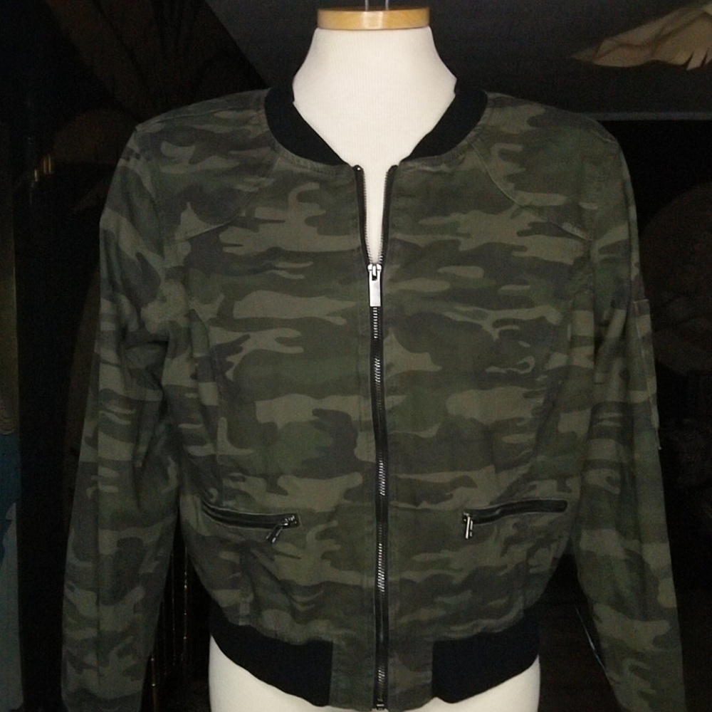 Sanctuary Camo Bomber Jacket
